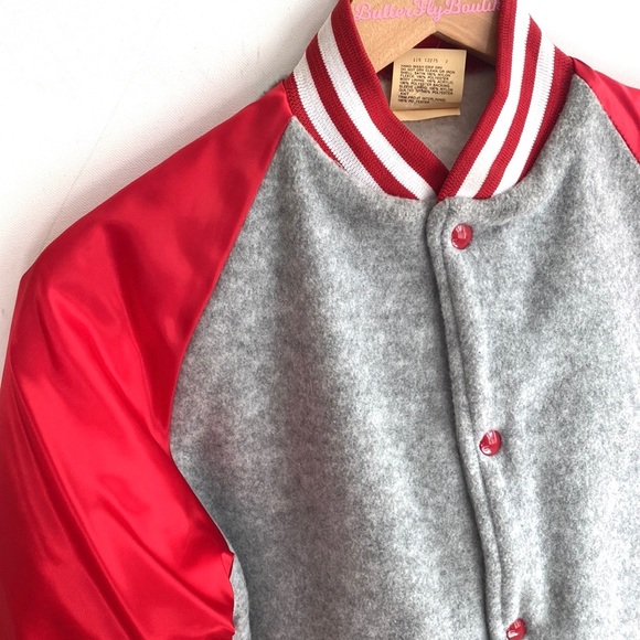 VTG 90’s Chalk Line Red Nylon Satin Fleece Unisex Jacket, Sz 18/20, NWT - Picture 3 of 9